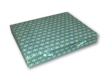 Mah-jong szett fehér-zöld, textil dobozban