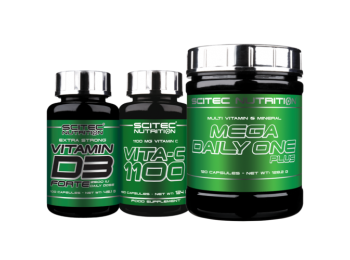 Mega Daily One Plus 120 kapsz. + Vitamin D3 Forte 100 kapsz. + Vita-C 1100 100 kapsz. Scitec Nutrition