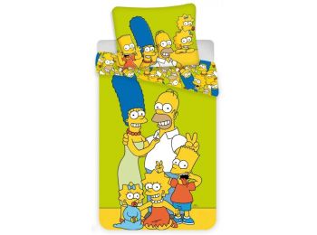 A SIMPSON CSALÁD ZÖLD 2 részes ágynemű-garnitúra  140x