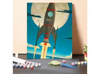 A Hold Felé Tartó Rakéta - számfestő készlet