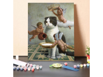 A Macska Salamon - számfestő készlet