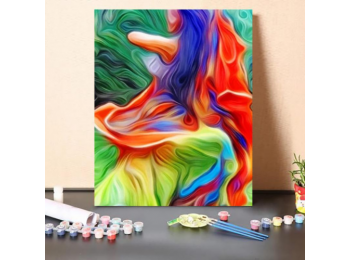 Absztrakt Táncos - számfestő készlet