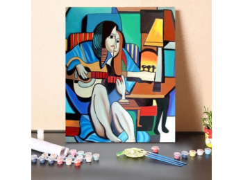 Absztrakt Zenész - számfestő készlet