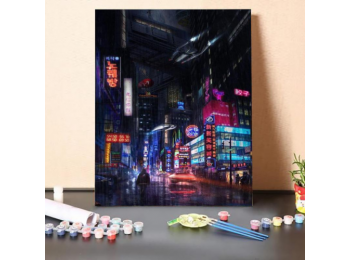 Az Esős Éjszakában Leselkedik - számfestő készlet