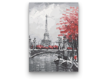 Eiffel Torony a Folyóról - számfestő készlet