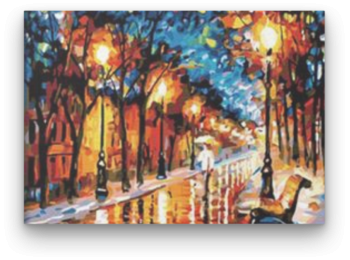 Esti Séta az Esőben - számfestő készlet