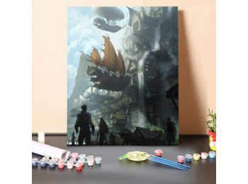 Felnéz az Űrhajóra - számfestő készlet