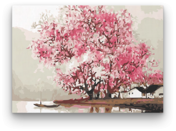 Gyönyörű Cseresznyevirág - számfestő készlet