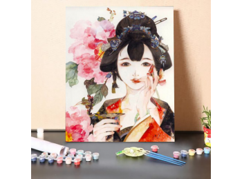 Gyönyörű Gésa - számfestő készlet