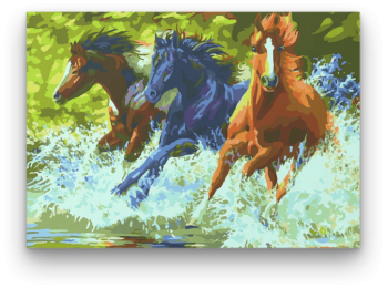 Három Ló - számfestő készlet
