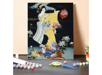 Japán Táncosnő - számfestő készlet