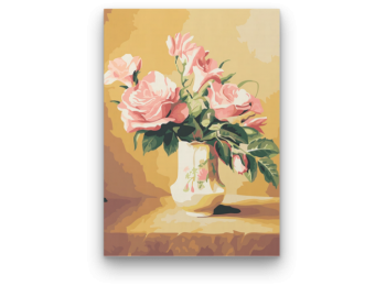 Rózsák Vázában - számfestő készlet