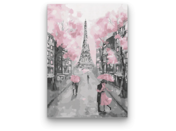 Rózsaszín Párizs - számfestő készlet