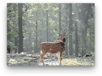 Szarvas az Erdőben - számfestő készlet