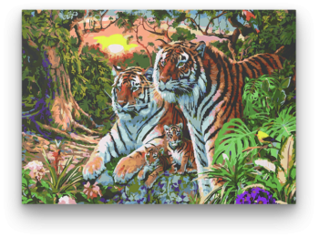 Tigris Család - számfestő készlet
