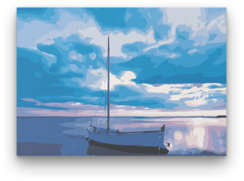 Vitorlás Kék Égboltnál - számfestő készlet