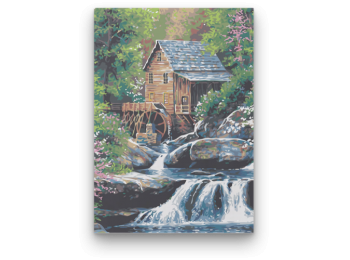 Vízimalom-ház - számfestő készlet