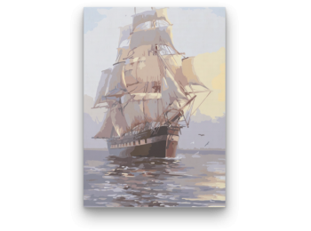 Hatalmas Vitorláshajó - számfestő készlet