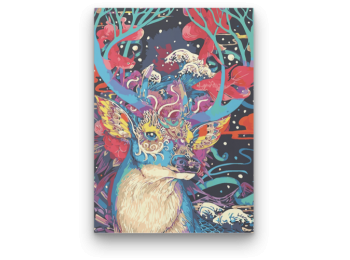 Szarvas és Halak - számfestő készlet