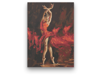 Tüzes Tánc - számfestő készlet