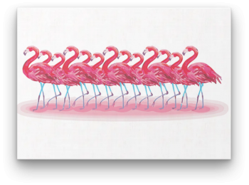 Flamingók - számfestő készlet