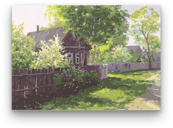 Kertes Házak - számfestő készlet