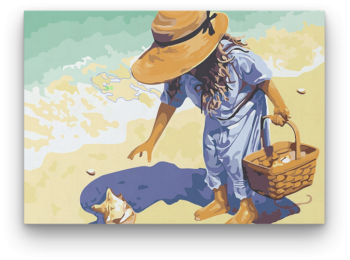 Kislány a Parton - számfestő készlet