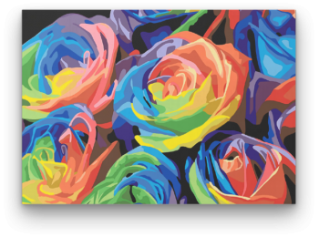 Színes Rózsák - számfestő készlet