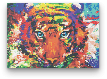 Színes Tigris - számfestő készlet