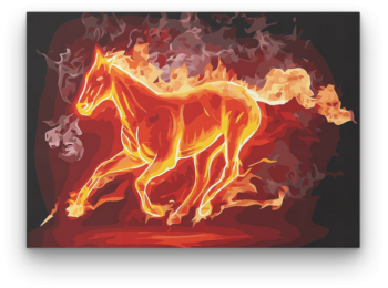 Tüzes Ló - számfestő készlet