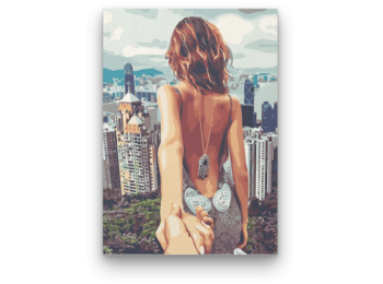 Város a Domboldalról - számfestő készlet