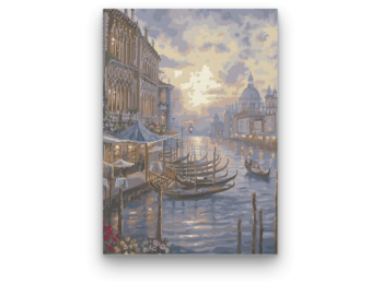 Velencei Gondolák - számfestő készlet