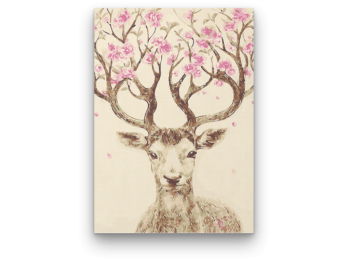 Virágos Szarvas - számfestő készlet