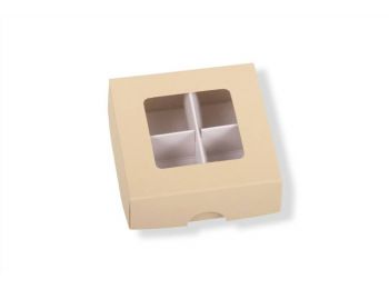 Drapp 4 adagos rekeszes bonbon doboz