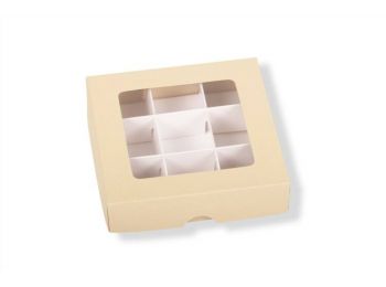 Drapp 9 adagos rekeszes bonbon doboz