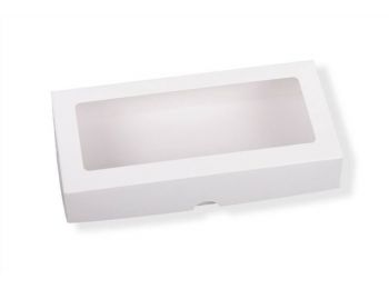 Fehér 18 adagos magas rekesz nélküli bonbon doboz