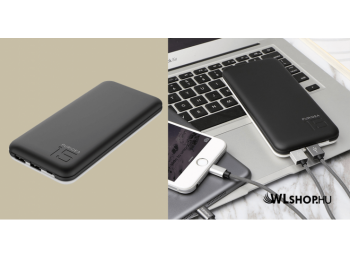 Puridea S3 15000mAh külső akkumulátor 2USB 5V/3A (max) - 
