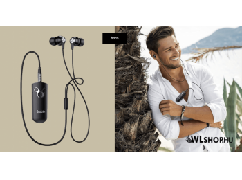 Hoco E52 Euphony Bluetooth fülhallgató/headset vezeték nélküli audió vevővel - Fekete