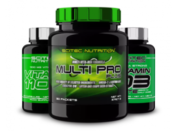 Multi-Pro Plus 30 tasak + Vita-C 1100 100 kapsz. + Vitamin D3 Forte 100 kapsz. Scitec Nutrition