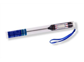 Fekete digitális maghőmérő tartóban