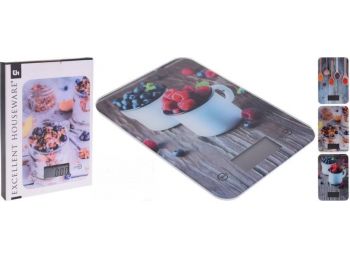 Gyümölcs mintás Excellent Houseware digitális konyhai m