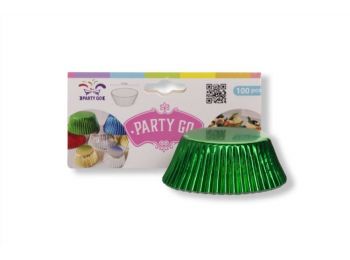 100 db-os Party Go fényes zöld muffin papír