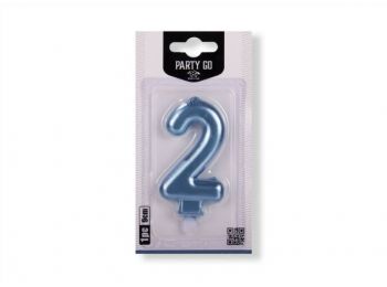 Kék fényes Party Go 2 szám gyertya