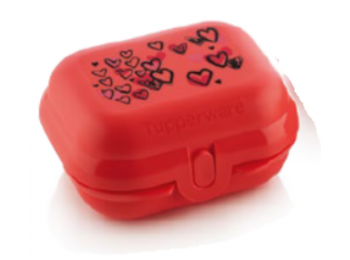 Valentin napi mini uzsidoboz piros Tupperware