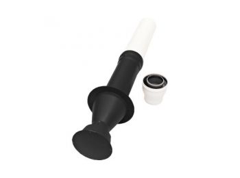 ARISTON tetőátvezető idom, PPs/Alu, fekete, D80/125(60/10