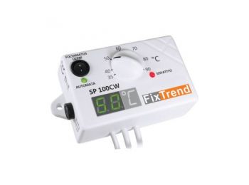 FixTrend SP100CW termosztát, hőfok kijelzővel, HMV cirkul