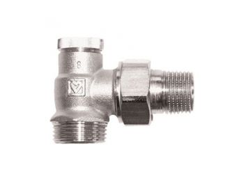 HERZ RL1 visszatérő radiátorszelep, sarok, Eurokón., 1/2