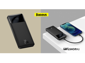 Baseus Bipow 10000mAh külső akkumulátor 20W 2xUSB/USB-C/M