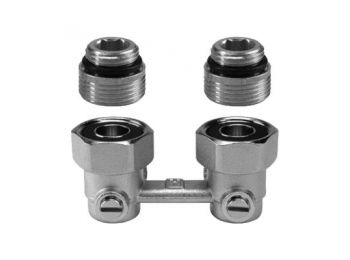 CONCEPT kétcsöves golyóscsapblokk, sarok, 1/2” K (szele