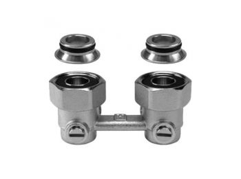 CONCEPT kétcsöves golyóscsapblokk, sarok, 3/4”B (V2496E